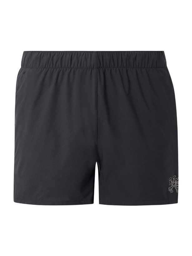 Photo: Portal - Marka Liner 5" Mesh-Trimmed Recycled-Shell Running Shorts - Black