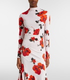 Alaïa Floral jersey bodysuit