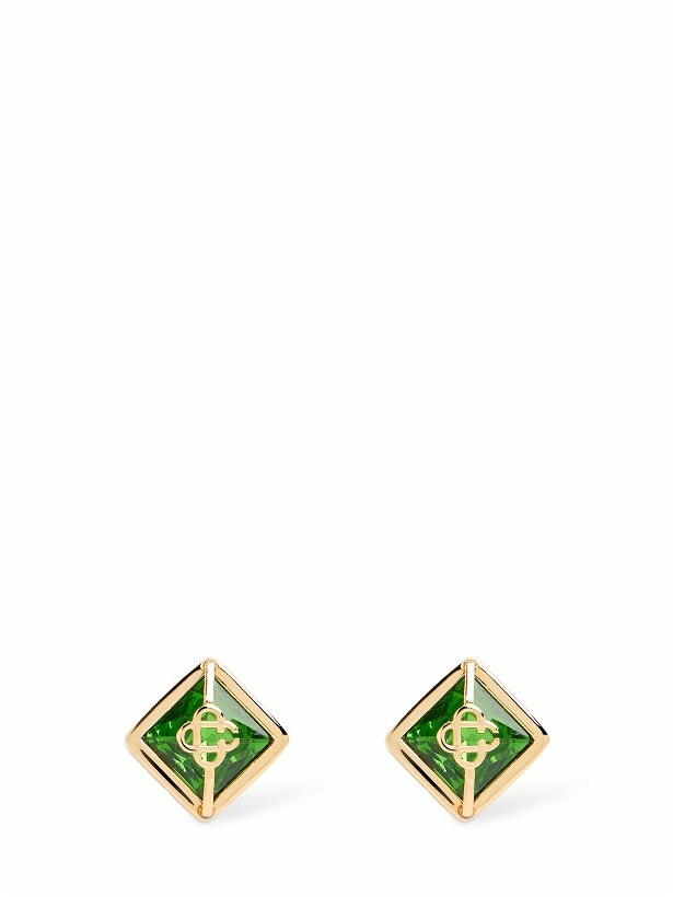 Photo: CASABLANCA Crystal Monogram Stud Earrings