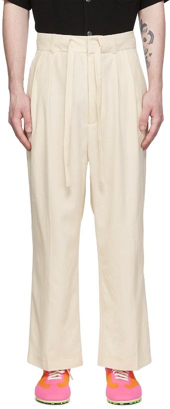Photo: Nanushka Off-White Floris Trousers