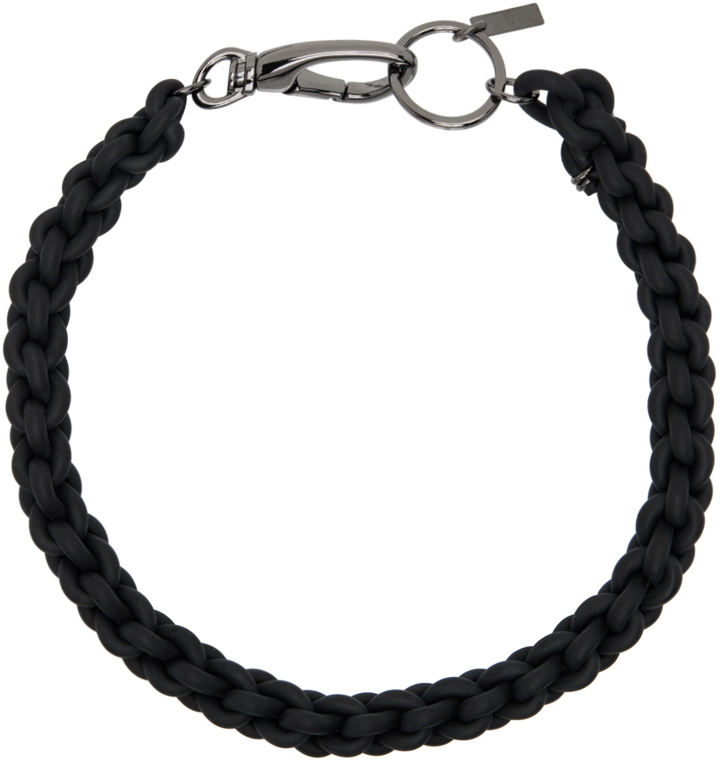 Photo: Junya Watanabe Black Braided Rubber Chain Necklace