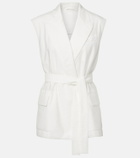 Brunello Cucinelli Belted cotton-blend vest
