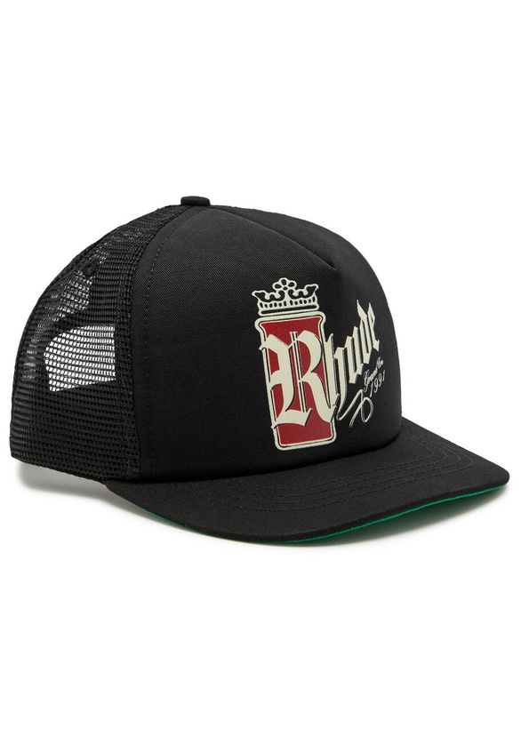 Photo: Rhude Fumar Logo Mesh and Woven cap - Black - One Size