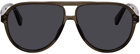Gucci Grey Acetate Aviator Sunglasses