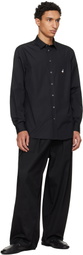 Moschino Black Embroidered Archive Goose Shirt