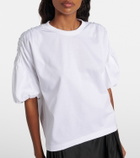 Noir Kei Ninomiya Gathered cotton jersey T-shirt