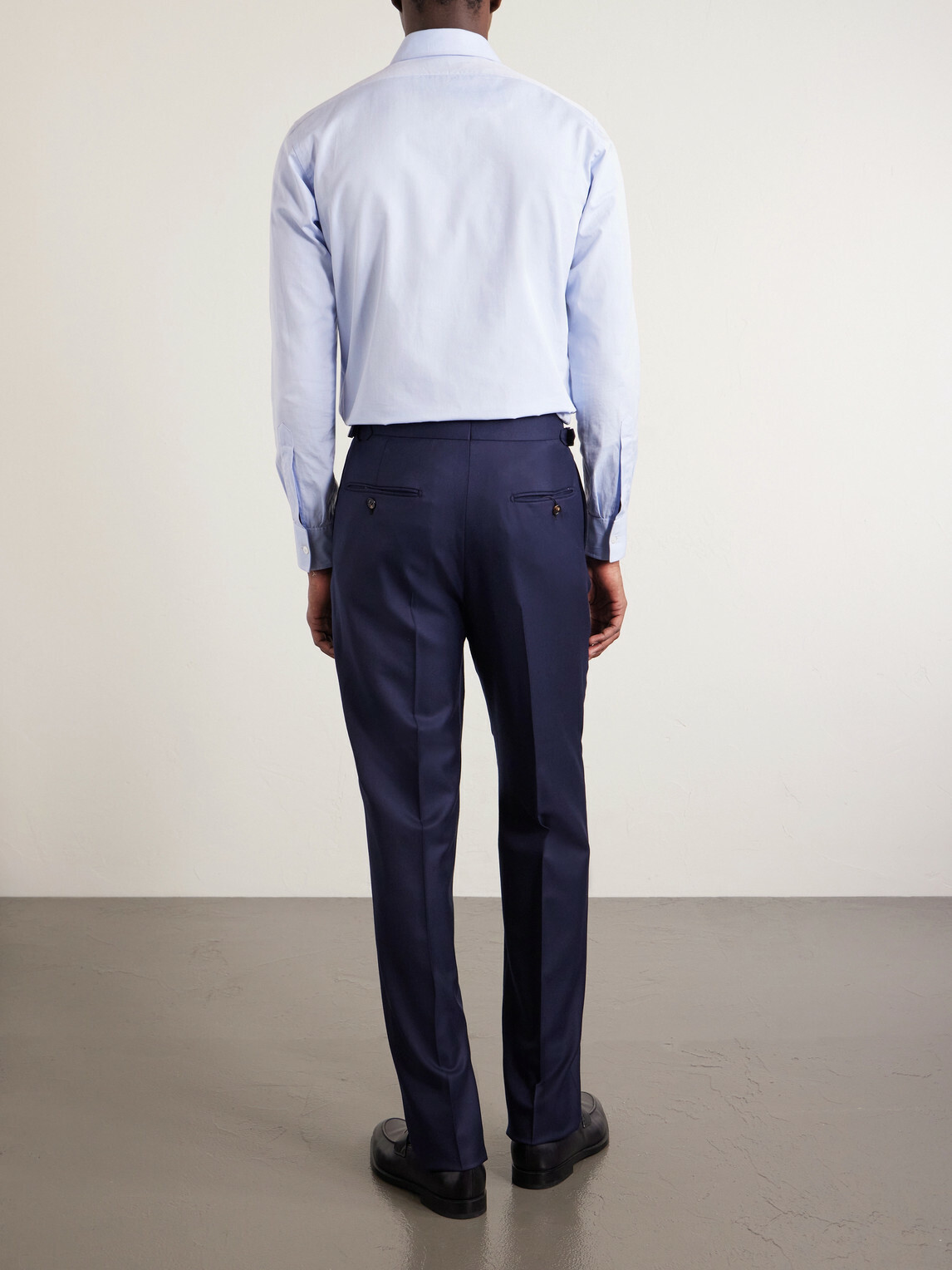 Dunhill - Tapered Wool Trousers - Blue