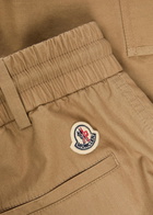 Moncler Drawstring Cotton-poplin Cargo Shorts Brown