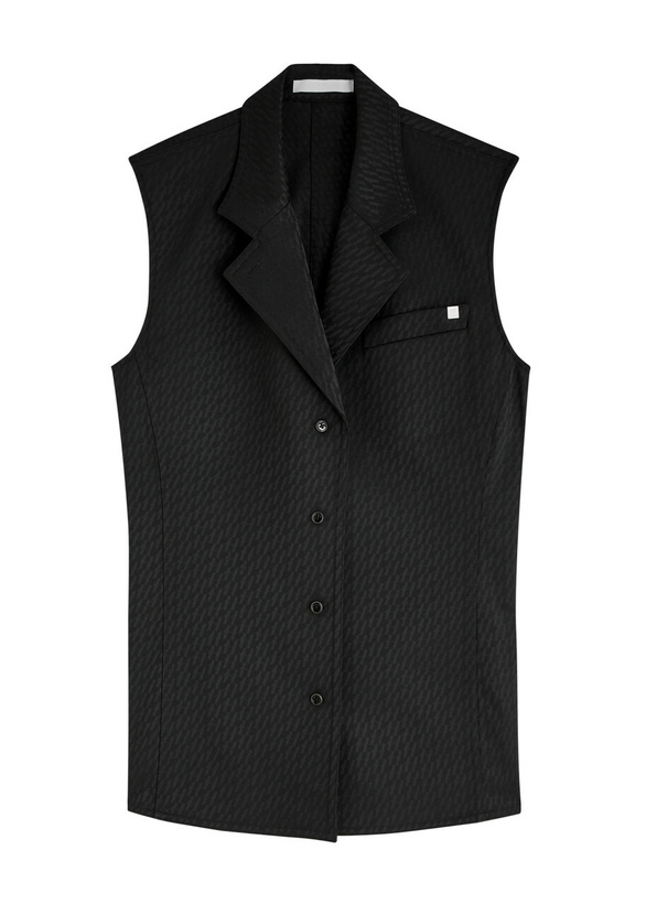 Photo: Helmut Lang Modest Jacquard Waistcoat Black