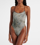 Jacques Wei Zebra-print bodysuit