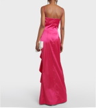 Rasario Draped corset satin gown