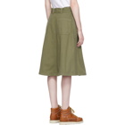 JW Anderson Green Fold Front Utility Skirt