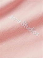 Acne Studios - Franklin Logo-Flocked Cotton-Jersey Hoodie - Pink