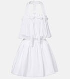 Patou Halterneck cotton minidress