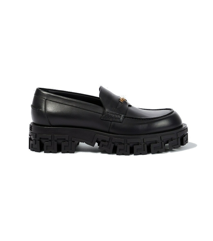 Photo: Versace Medusa leather loafers