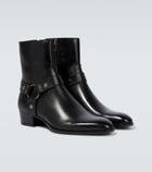 Saint Laurent - Wyatt Harness leather ankle boots