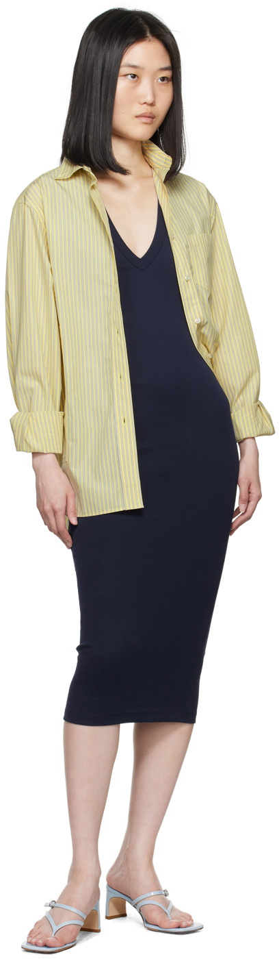 FLORE FLORE Navy Dewi Midi Dress