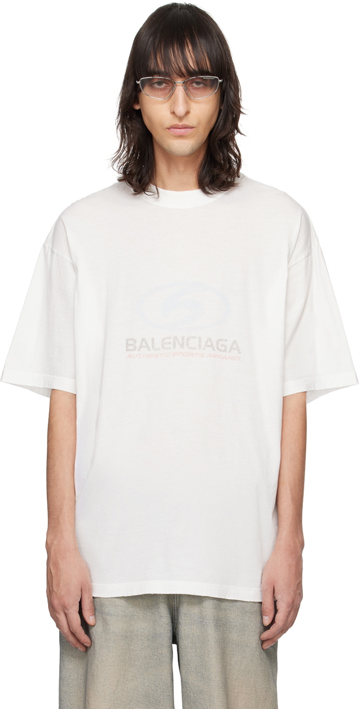 BALENCIAGA - Surfer Cracked Vintage Cotton T-shirt Balenciaga