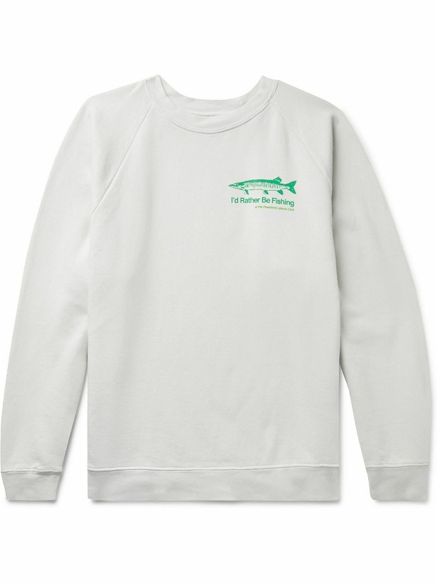 Photo: Pasadena Leisure Club - Rather Be Printed Cotton-Jersey Sweatshirt - Neutrals