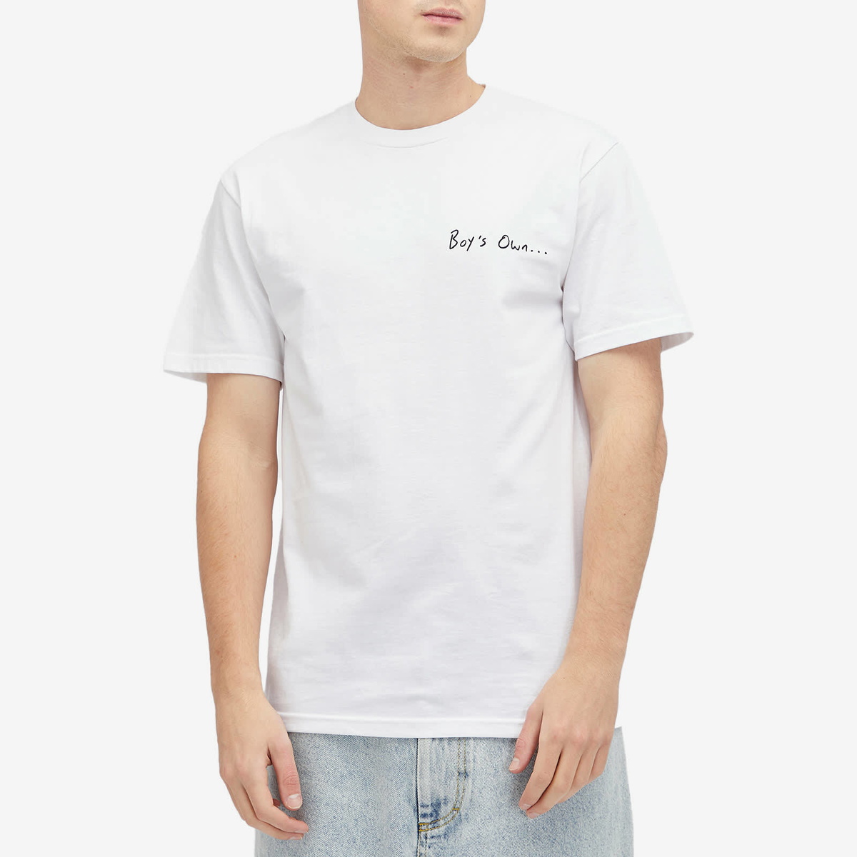 Boys Own Men's Pie And Mash “ A Cockney Myth” Print T Shirt in White