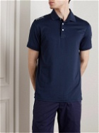 RLX Ralph Lauren - Logo-Print Stretch Recycled-Jersey Polo Shirt - Blue