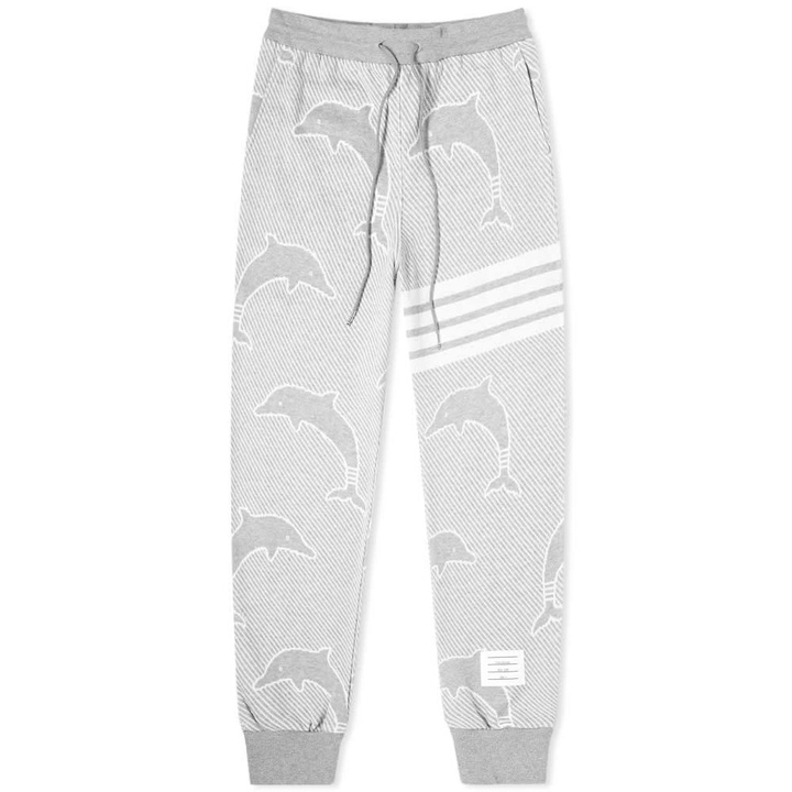 Photo: Thom Browne Dolphin Jacquard Four Bar Sweat Pant