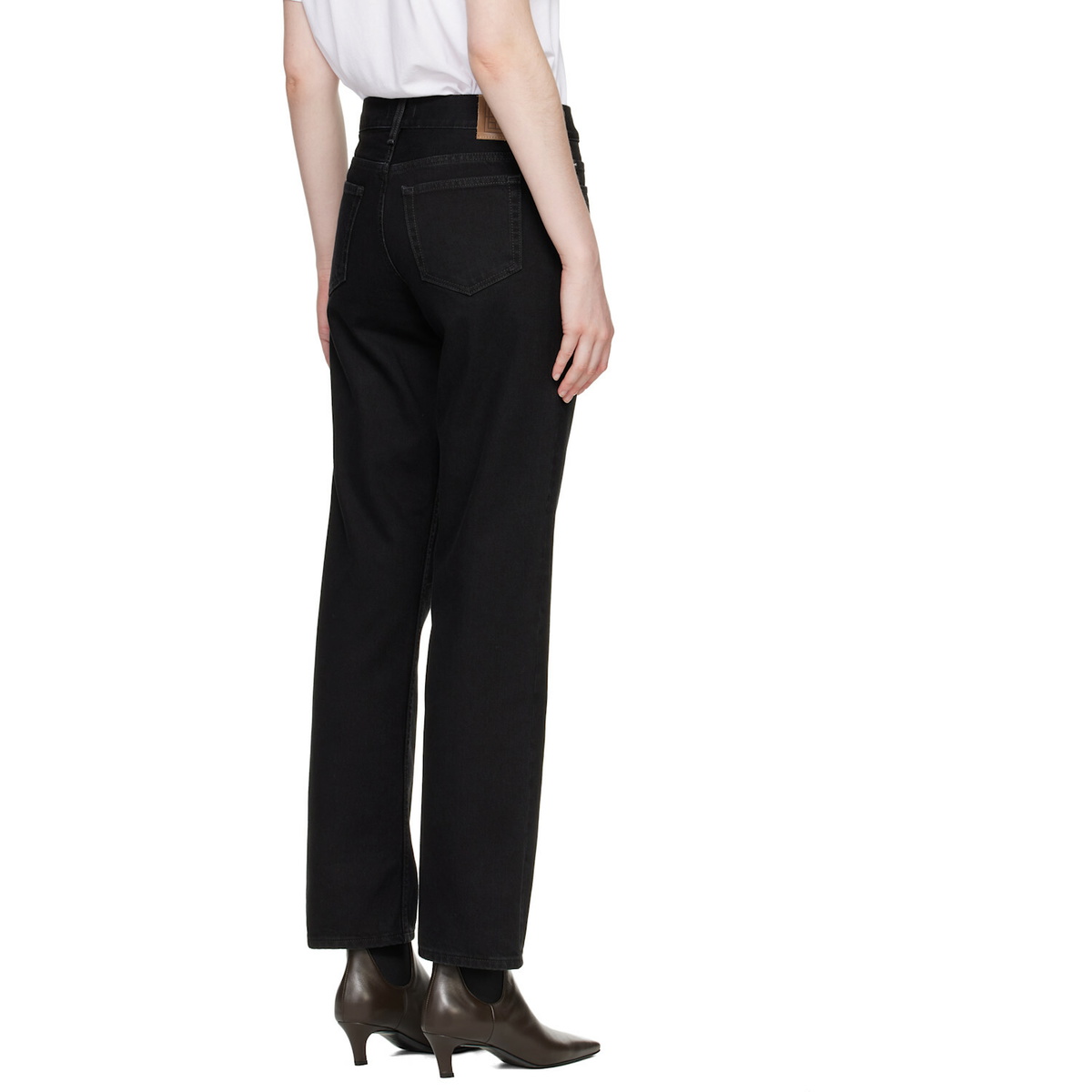 TOTEME Black Low Straight Jeans
