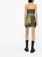 (di)vision Green Deconstructed Corsage Mini Dress