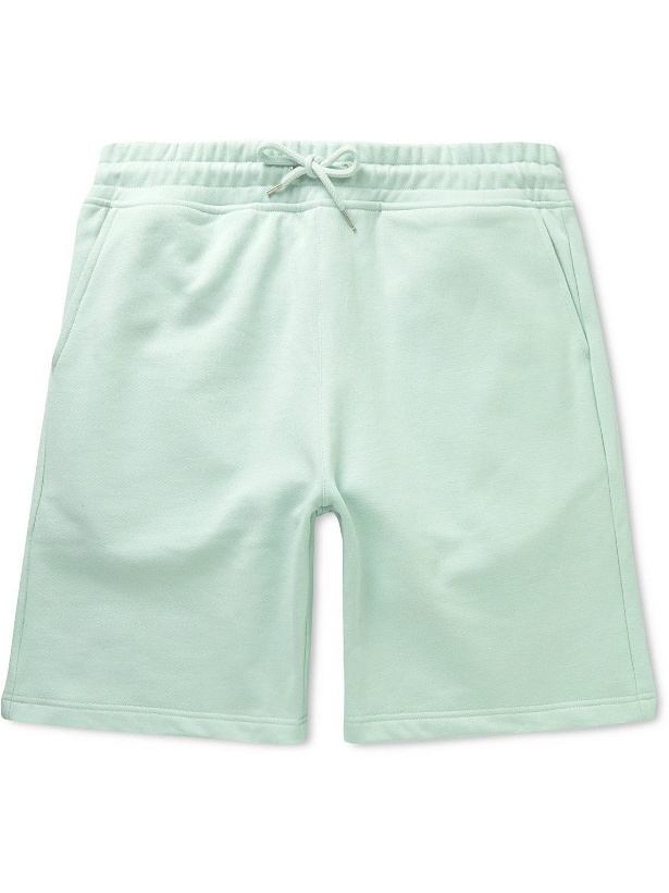 Photo: NN07 - Allen Wide-Leg Cotton-Jersey Drawstring Shorts - Green