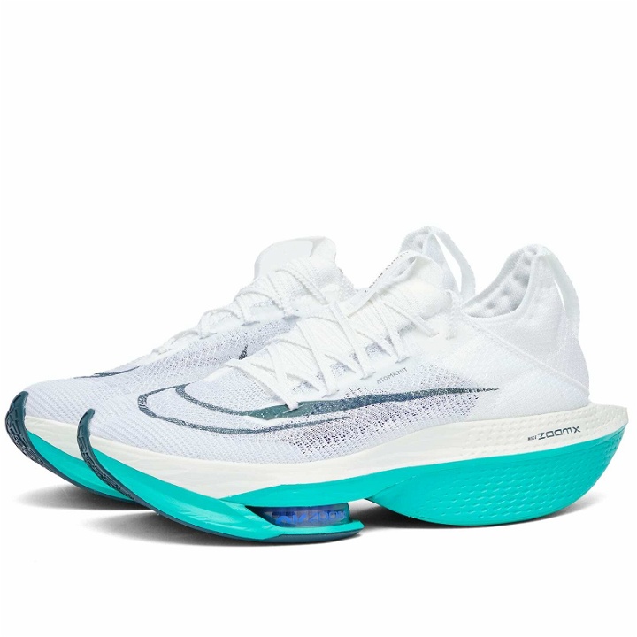 Photo: Nike Running Men's Nike Air Zoom Alphafly NEXT% 2 Sneakers in White/Deep Jungle
