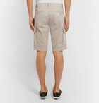 Aspesi - Slim-Fit Garment-Dyed Cotton-Twill Cargo Shorts - Men - Beige