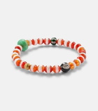 Ileana Makri 18kt gold beaded bracelet with gemstones