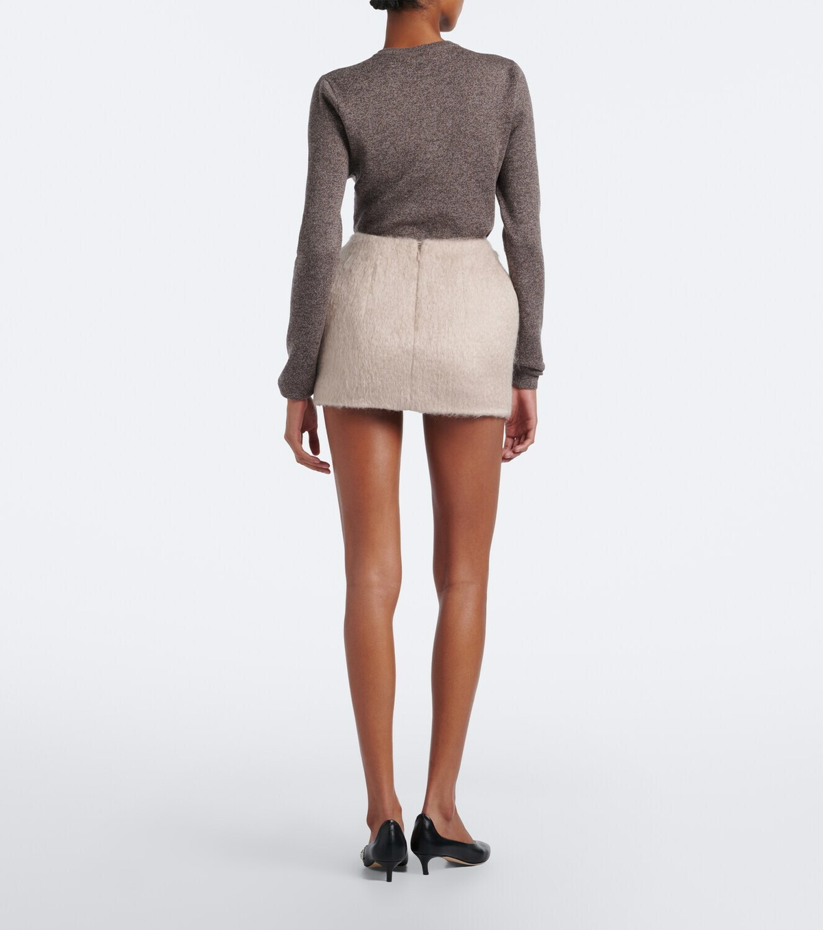 Magda Butrym Mohair and wool-blend miniskirt