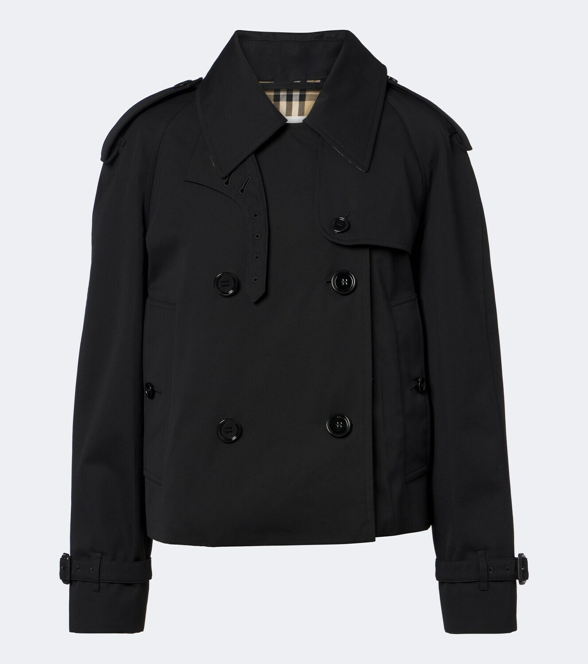 Burberry Double-breasted cotton gabardine jacket
