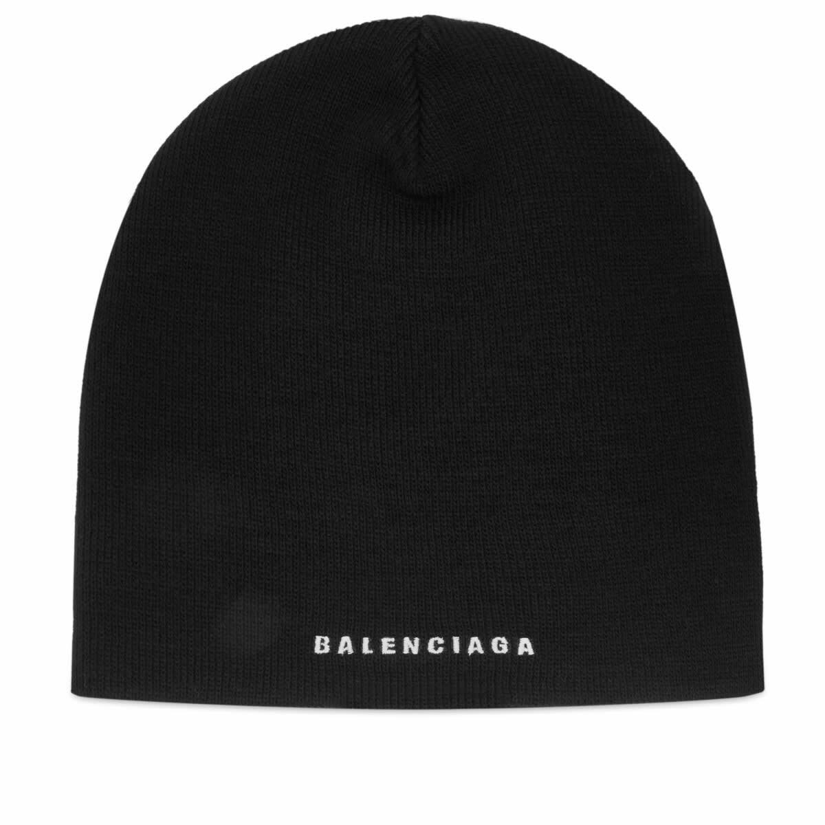 Balenciaga Men's Beanie in Black/White 