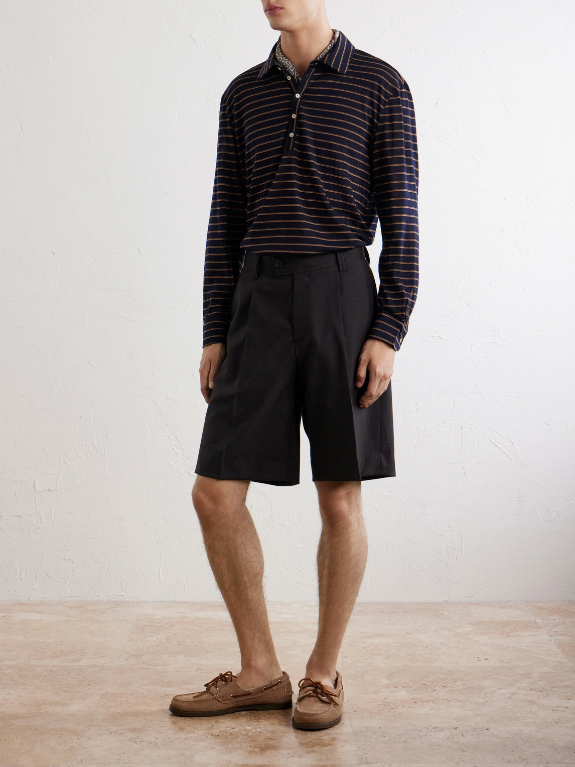 Massimo Alba - Raya Striped Cotton-Jersey Polo Shirt - Blue