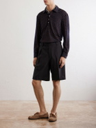Massimo Alba - Raya Striped Cotton-Jersey Polo Shirt - Blue