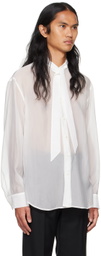 System White Sheer Button Down Shirt