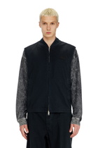 Diesel Cotton ripstop vest with Oval D patch - Jackets Mens in Black