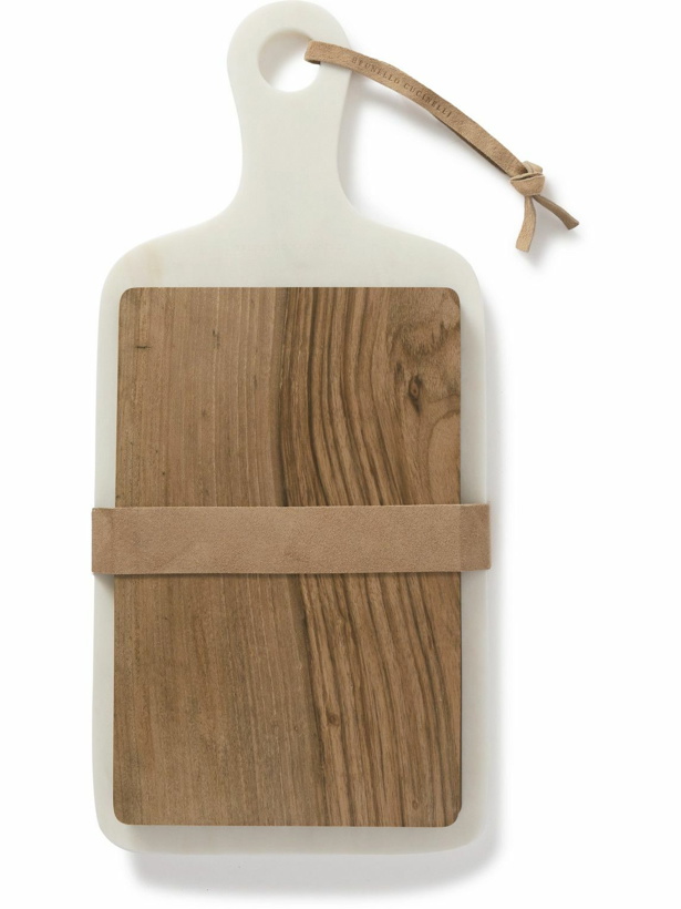 Photo: Brunello Cucinelli - Small Leather-Trimmed Walnut Wood and Krion Chopping Board