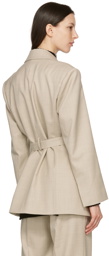 Blossom Beige Wool Millie Belted Jacket