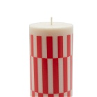 HAY Column Candle Small in Off-White/Red