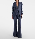 Dorothee Schumacher Fluid Denim ruffled crop top