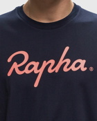Rapha Men's Cotton T Shirt   Large Logo Blue - Mens - Shortsleeves
