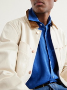 Drake's - Linen Shirt - Blue