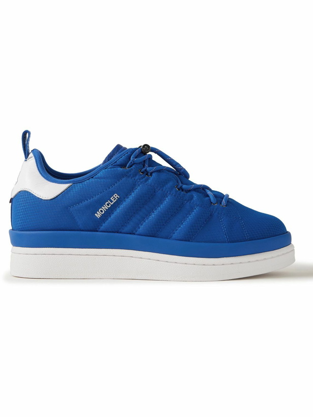 Photo: Moncler Genius - adidas Originals Campus Leather-Trimmed Quilted GORE-TEX™ Sneakers - Blue