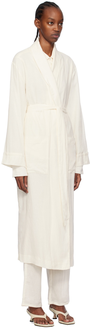 ÉTERNE Off-White Lennon Robe