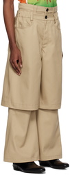 Meryll Rogge Taupe Double Trousers