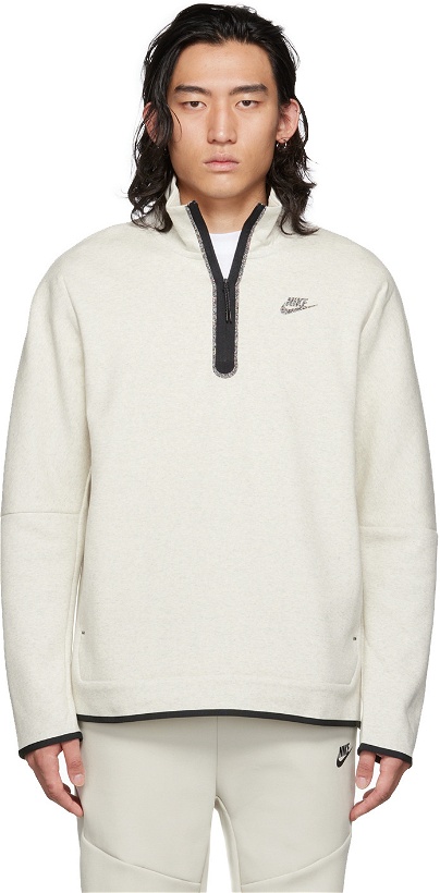 Photo: Nike Gray Sportswear Half-Zip Sweatshirt