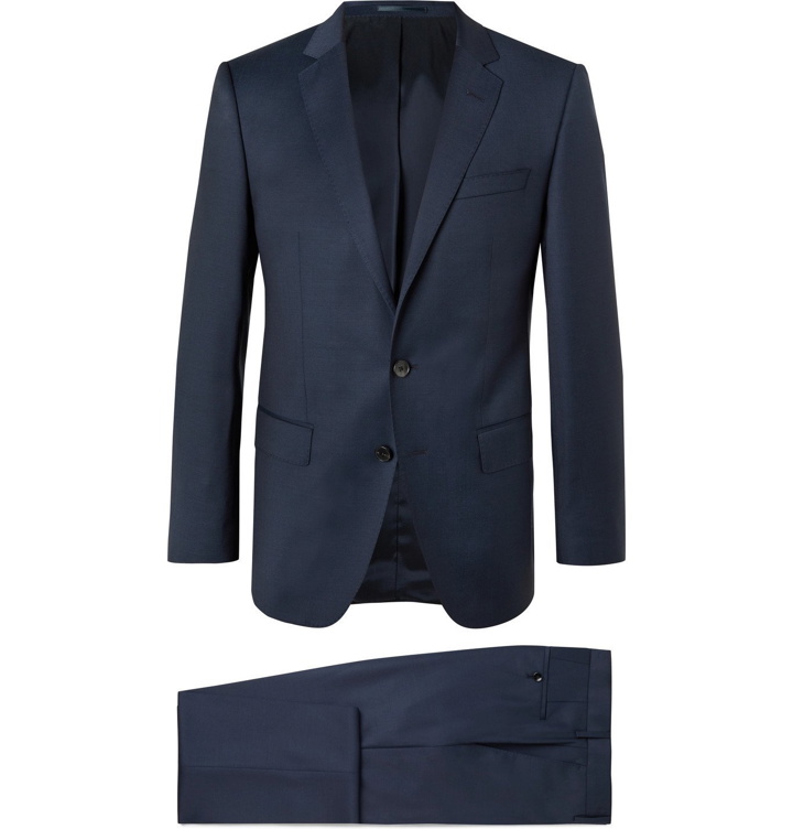 Photo: HUGO BOSS - Huge/ Genius Slim-Fit Virgin Wool Suit - Blue